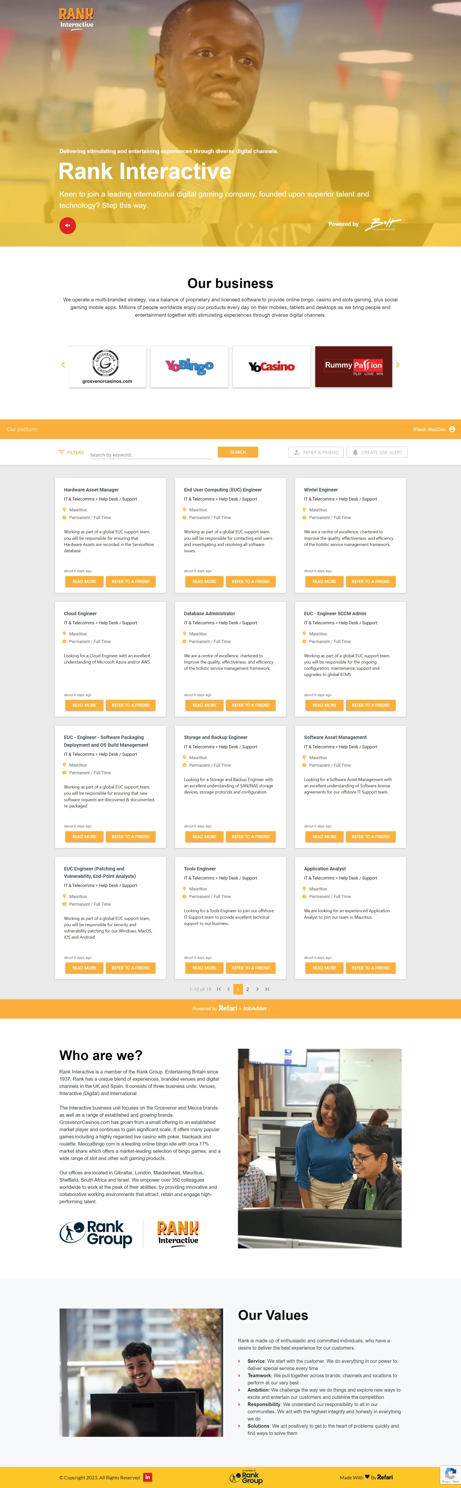 Rank Interactive Careers