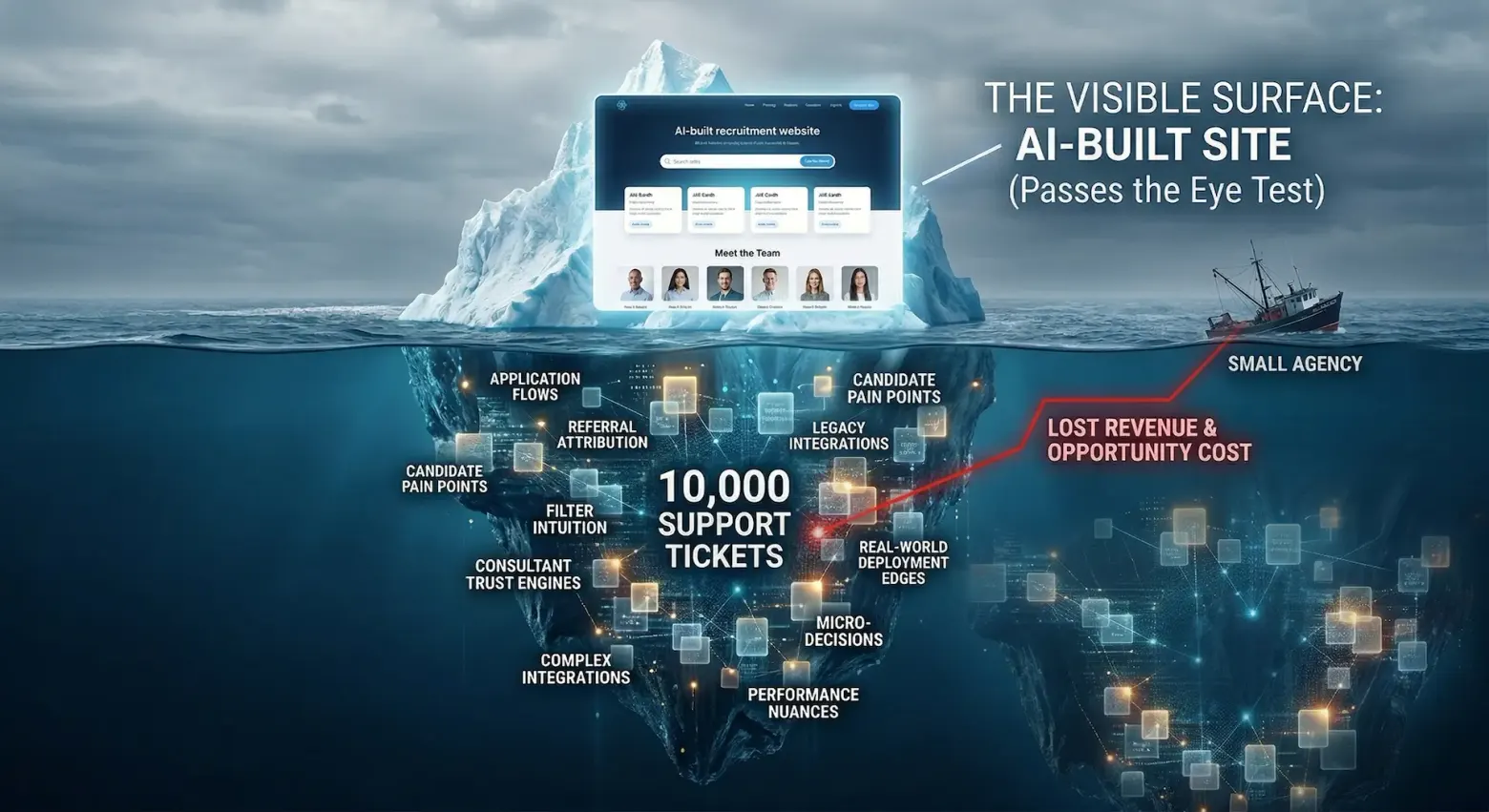 The Recruitment Website Iceberg: What 10,000 Support Tickets Taught Us That AI Never Could